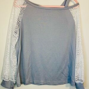 SHEIN Heather Gray Knit Top